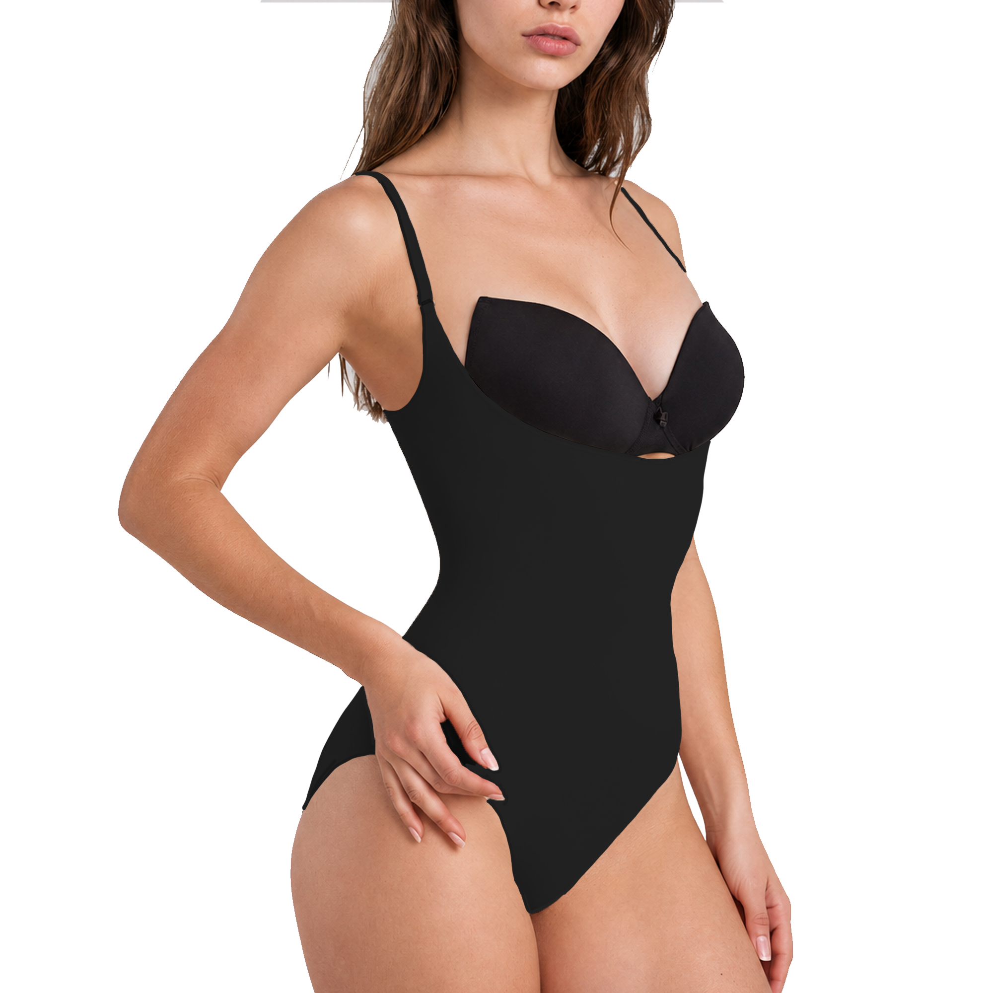 Melbes® Lazer Kesim Göğüs Altı Agraflı Body Korse 1009